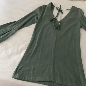 Sage Green Open Back Urban Outfitters Dress